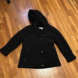 Liz Claiborne Black Hooded Jacket